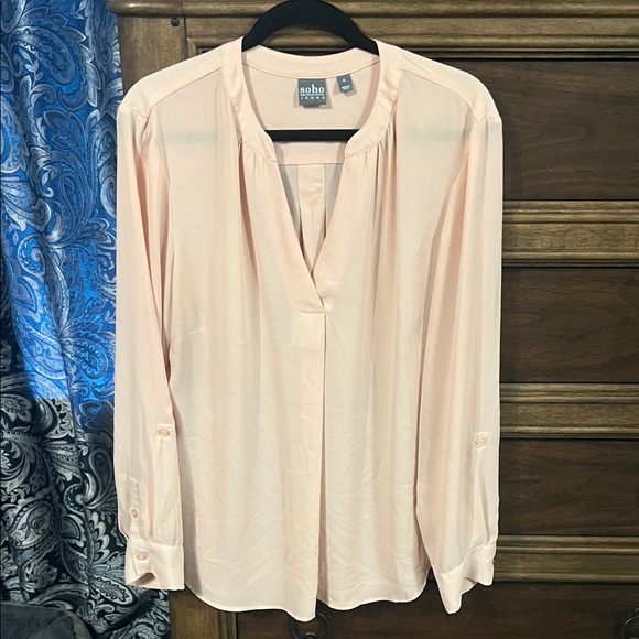 New York & Company Tops - New York & Company Light Pink Blouse